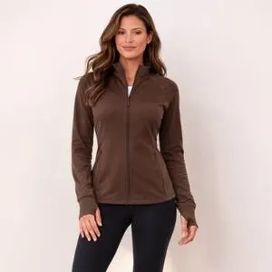 Danskin Women’s Zip-Up Jacket, Size S/P, Brown