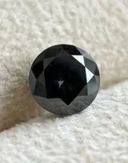 .50 ct Black Moisannite in Round Brilliant Cut with GRA Certification