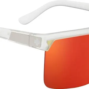 SPY Flynn 5050 MT Crystal Sunglasses With Happy Gray Green w/ red Lenses