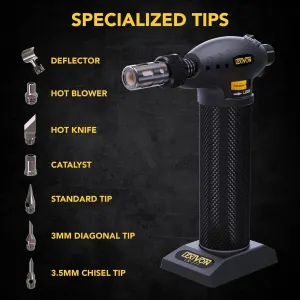 Lexivon Butane Micro Torch Multi-Purpose Tool Kit with Refillable Tank