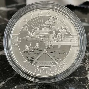 2013 $10 Fine .999 Silver Coin – Canadian Summer Fun by Royal Canadian Mint