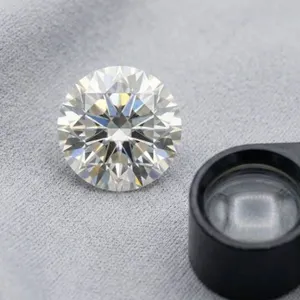 Certified 0.5 Carat Round Moissanite with GRA Report