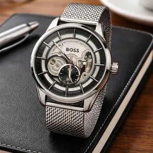 Hugo Boss Automatic Stainless Steel Men’s Wristwatch, 5 ATM Water Resistance