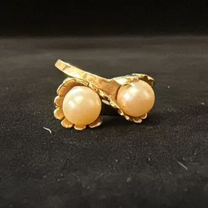 APPROX 14K LADIES RING SET WITH PEARLS (7.2G)