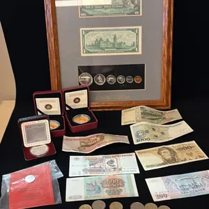 CANADA & WORLD CURRENCY; 1967 CANADA CENTENNIAL SET (FRAMED WITH SILVER COINS), CANADA SILVER COINS