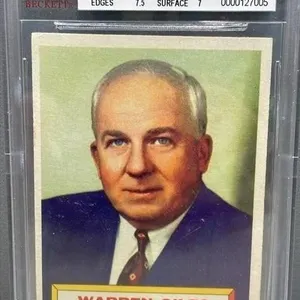 1956 GRADED 5.5 Warren Giles TOPPS Baseball Card.