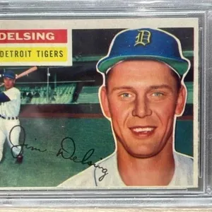 1956 GRADED 5 Jim Delsing TOPPS Baseball Card.