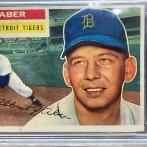 1956 GRADED 5 Al Aber TOPPS Baseball Card. *DC