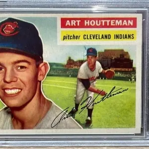 1956 GRADED 7 Art Houtteman TOPPS Baseball Card.