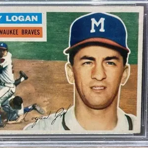 1956 GRADED 6 Johnny Logan TOPPS Baseball Card.