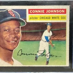 1956 GRADED 7.1 Connie Johnson TOPPS Baseball