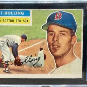 1956 GRADED 5.5 Milt Bolling TOPPS Baseball Card.