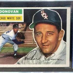 1956 GRADED 6.8 Dick Donovan TOPPS Baseball Card.