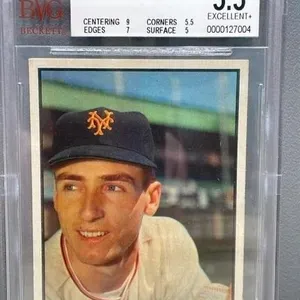 1953 GRADED 5.5 Al Corwin Bowman Colour Baseball