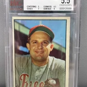 1953 GRADED 5.5 Smoky Burgess Bowman Colour