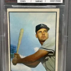 1953 GRADED 5 Gus Zernial Bowman Colour Baseball