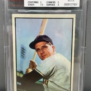 1953 GRADED 4 Ralph Kiner Bowman Colour Baseball