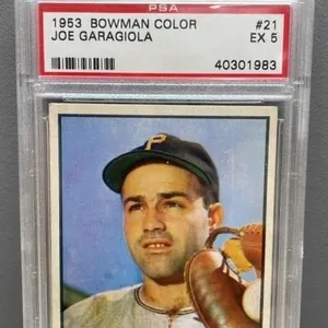 1953 GRADED 5 Joe Garagiola Bowman Colour