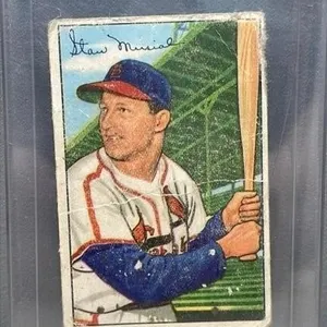1952 Stan Musial Bowman Gum Baseball Card. *DC