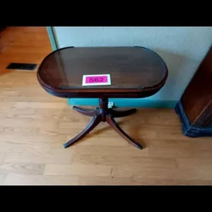 Brown Oval Accent Table