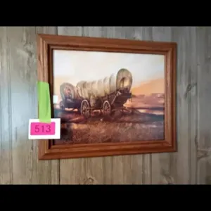 Home Decor Framed Wagon Print