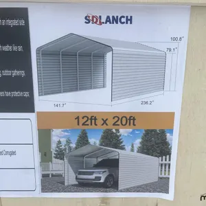 Abri d'auto entièrement fermé en acier 2025 Sdlanch SDLC1220 12'x20' (Crème)
 UNRESERVED