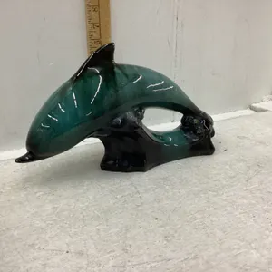 UNMARKED BLUE MOUNTAIN POTTERY DOLPHIN