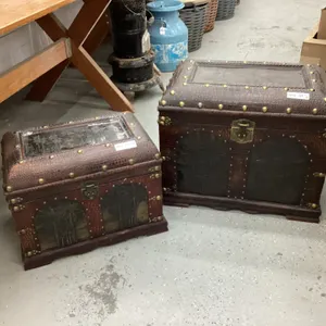 2 TRUNKS WITH  TROPICAL DESIGNS