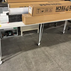 WHITE 78" X 24" MOBILE TABLE