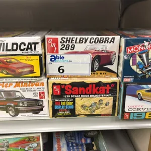 (6) ASSORTED AMI & MPC MODEL CARS INCLUDING; 1966 BUICK WILDCAT HARDTOP, SHELBY COBRA 289, MONOPOLY