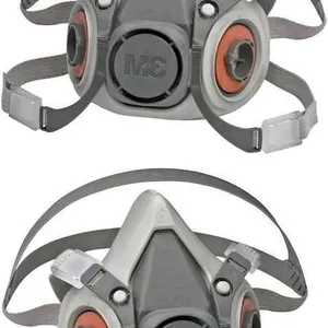 2 New 3M 6300 Half Facepiece Reusable Respirator, Large, NIOSH Approved, Sealed Package Designs May Vary