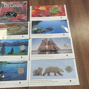 2005P RCM 1 Cent, 5 Cent, 10 Cent, 25 Cent & 50 Cent & 2005 $1 & $2 Official First Day & 1997 OH Canada Coins (Sealed in Folders)
 UNRESERVED