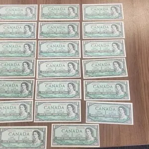 1954 Bank of Canada (20) Crisp Uncirculated $1 Banknotes
 UNRESERVED