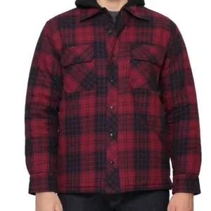 The B.C. Clothing Co. Men’s Quilted Flannel Overshirt With Hood Size Small