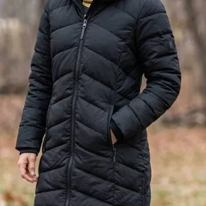 Lolë XL Women’s Black Quilted Coat with Hood