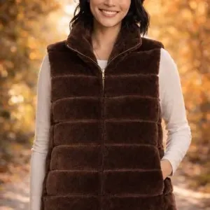 Weatherproof Women’s Faux Fur Vest L/G – Model D31