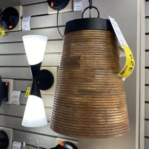 PORCHSIDE TURNED WOOD PENDANT LIGHT. 9 1/4" RETAIL $660