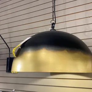 GAYA 1 LIGHT PENDANT. BLACK AND GOLD. 24"