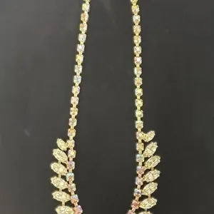 Tear Drop Jewel Multi-coloured Necklace. *SC
