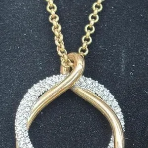 Swarovski Crystal Rose Gold Plated Double Circle