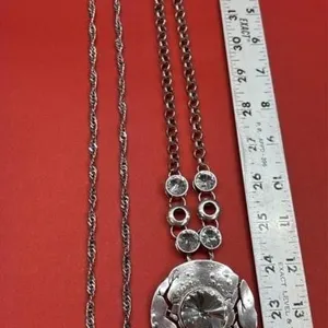 2 Silver Coloured Necklaces. *SC