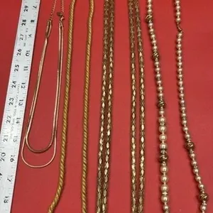 4 Gold Toned Asst. Necklaces. *SC