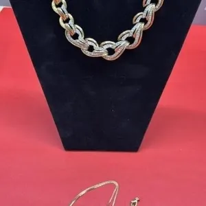 Gold Toned Necklaces & Locket Pendant. *SC