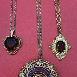 3 Gold Coloured Necklaces. *SC