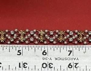 Adjustable Choker Chain Necklace w/Flower, Beads
