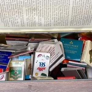 Collectible Matchbooks in Tin.