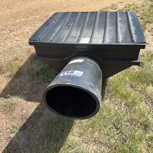 Black 10" Poly Auger Hopper With Lid