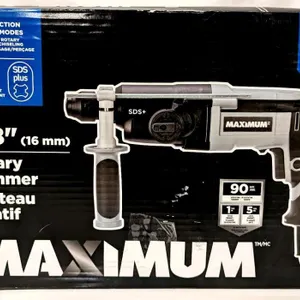 [Light Wear] MAXIMUM 5.5A Corded Variable Speed Rotary Hammer Drill with Auxiliary Handle & SDS+, 5/8-in. 054-2092-0, Tested For Power, Retails $1