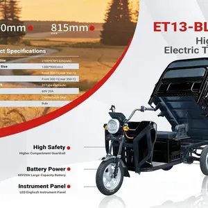 2026 ET13-BLACK 3 TT E-Trike Mini Scooter (Unused)