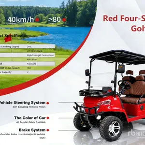2026 Electric Red Four-Seater Golf Cart (Unused)